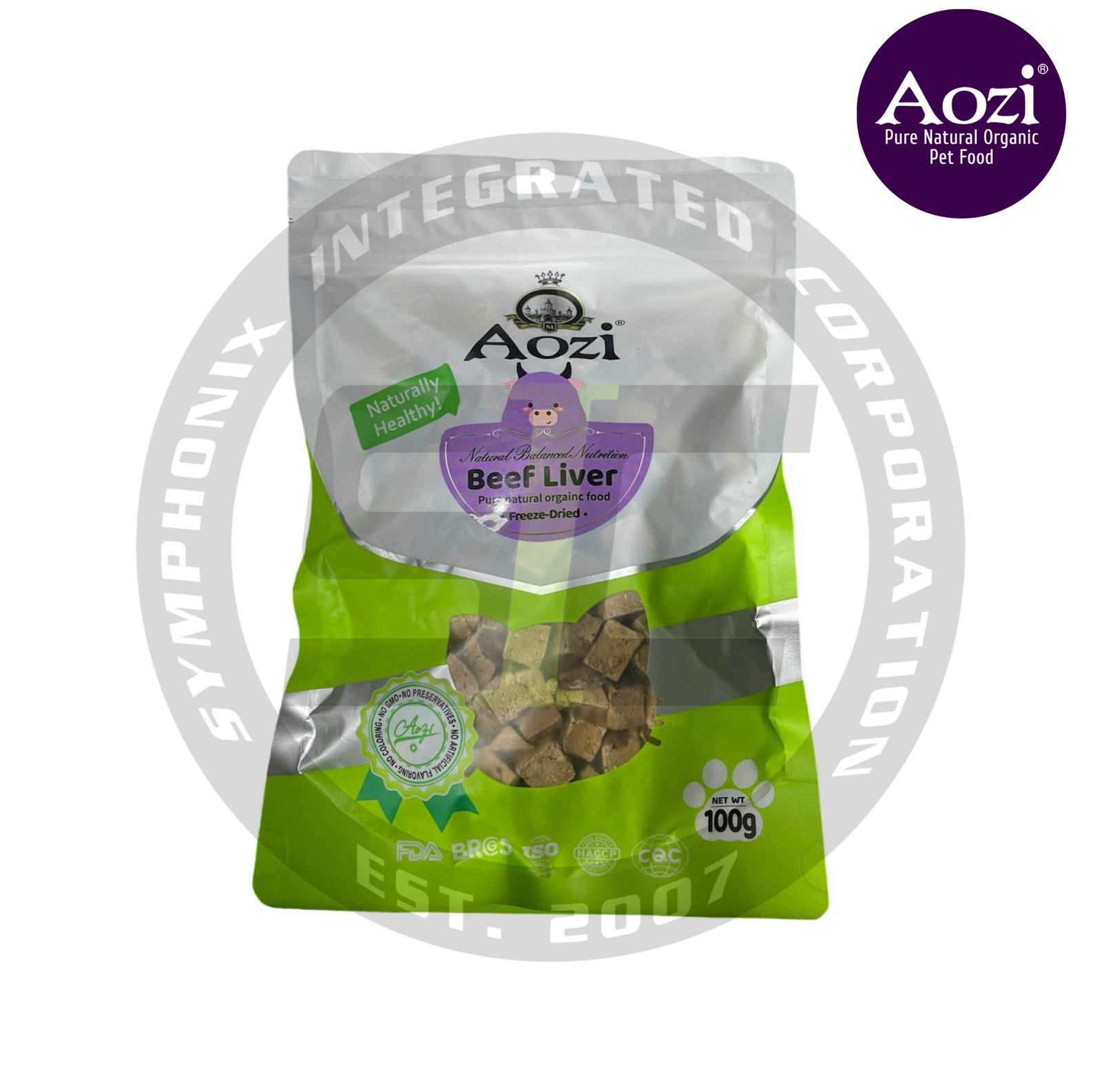 Aozi Freeze Dried for Cats and Dogs - Beef Liver Flavor 100g
