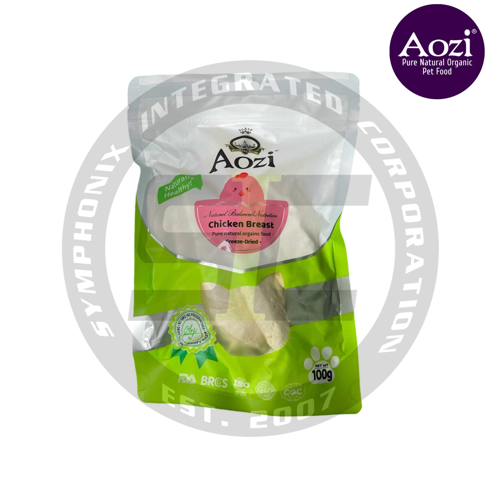 Aozi Freeze Dried for Cats and Dogs - Chicken Breast Flavor 100g