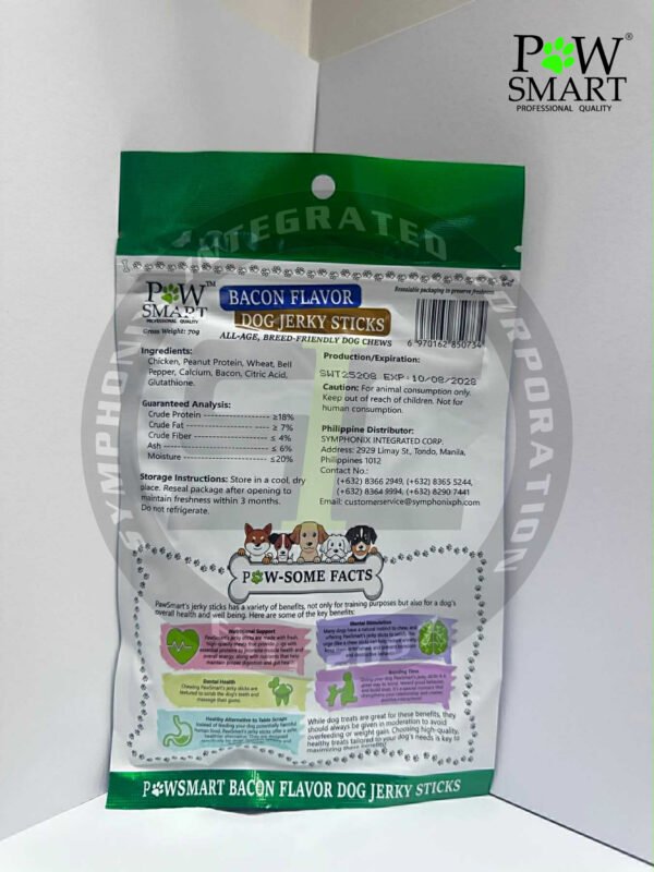 PawSmart Bacon Flavor Dog Jerky Sticks
