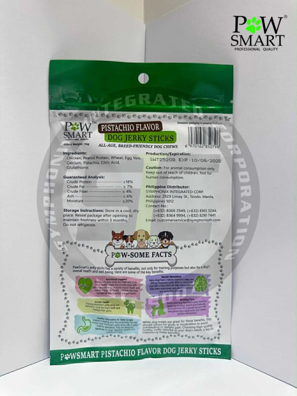 PawSmart Pistachio Flavor Dog Jerky Sticks
